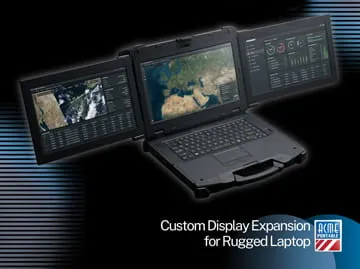 Custom Triple Display Expansion for Rugged Laptop