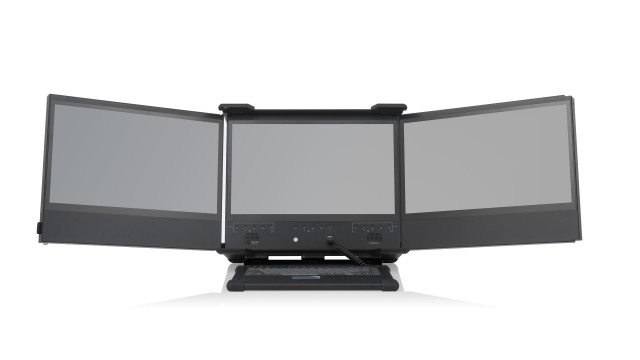 Triple Display Industrial Workstation