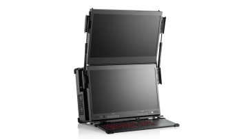 MegaPAC L2 - Dual 23.8" full HD Displays in an up-down design integrated into a high performance rugged portable